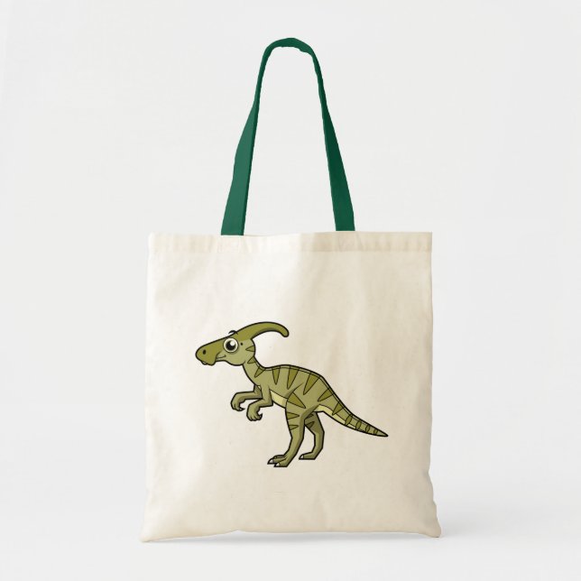 Bolsa Tote Ótima Ilustração De Um Dinossauro Parasaurolofico. (Frente)