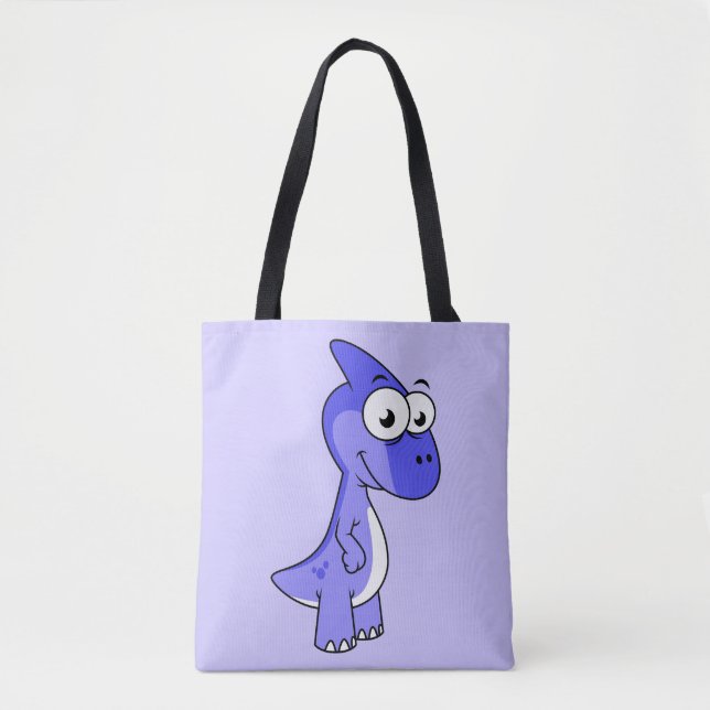Bolsa Tote Ótima Ilustração De Um Dinossauro Parasaurolofico. (Frente)