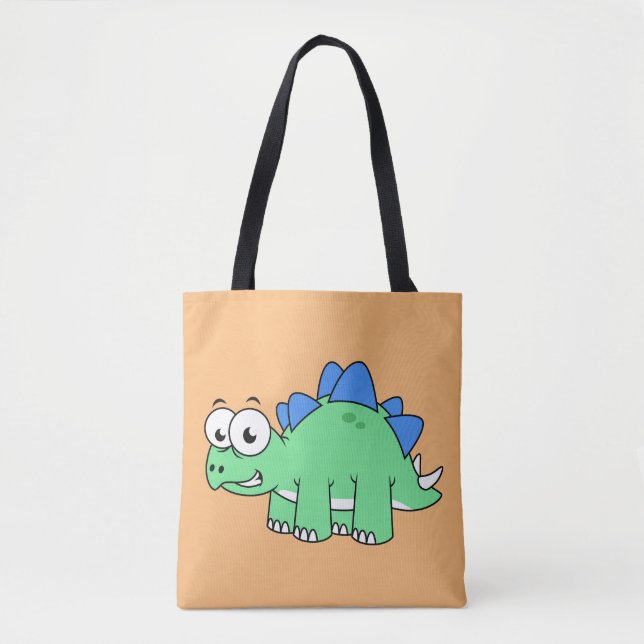 Bolsa Tote Ótima Ilustração De Um Estegossauro. 2 (Frente)