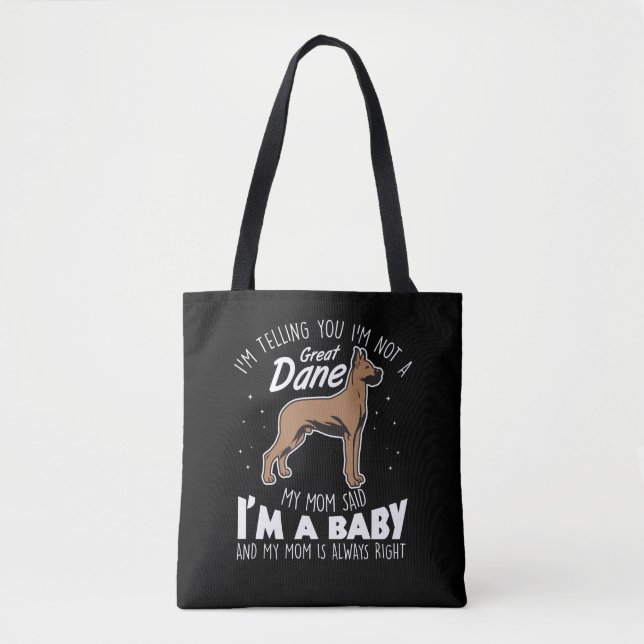 Bolsa Tote Ótimo Presente de Dane para uma Mãe de Cão (Frente)