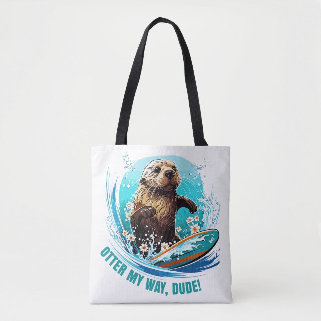 Bolsa Tote Otter 841 Surfing Otter Ela Rouba Surfboards Otte (Frente)