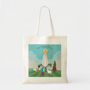 Bolsa Tote Our Lady of Fatima and the three shepherds