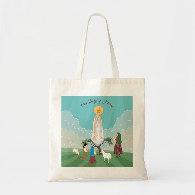 Bolsa Tote Our Lady of Fatima and the three shepherds  (Frente)