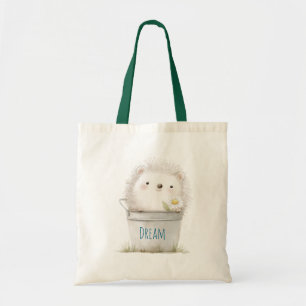 Bolsa Tote Ouriço-do-jardim com Flor de Margarida