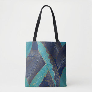 Bolsa Tote Ouro Banana Leaf: Padrão De Luxo.
