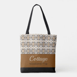 Bolsa Tote Ouro Castanho Com Preto