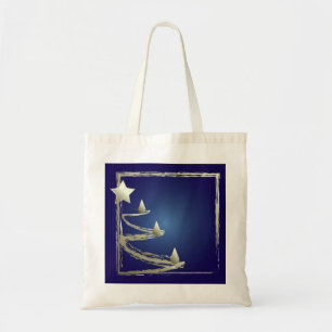 Bolsa Tote ouro e safira