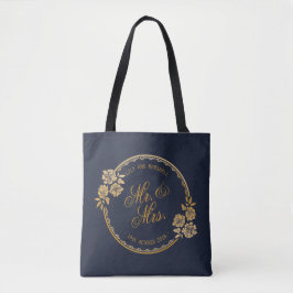 Bolsa Tote Ouro elegante sacola Wedding personalizada de |