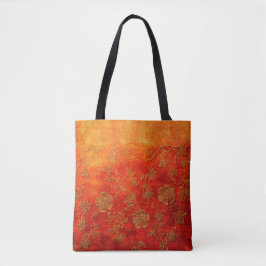Bolsa Tote Ouro Ember Floral Batik
