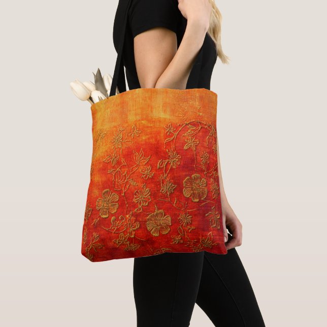 Bolsa Tote Ouro Ember Floral Batik (Close Up)