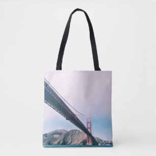 BOLSA TOTE OURO GATE BRIDGE CALIFORNIA