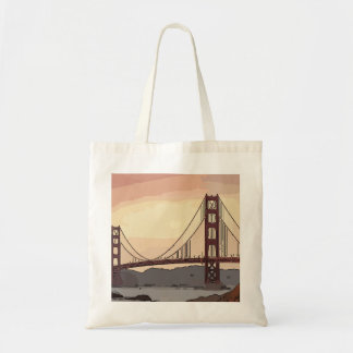 Bolsa Tote Ouro Gate Bridge San Francisco Califórnia