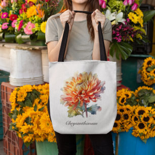 Bolsa Tote Ouro Harvest Chrysanthemum, personalizado