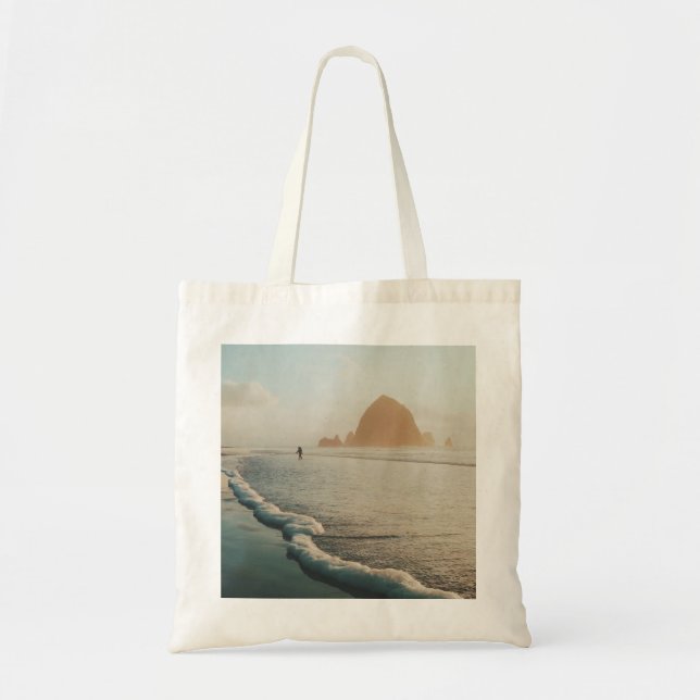 Bolsa Tote Ouro hora na praia de Cannon (Frente)