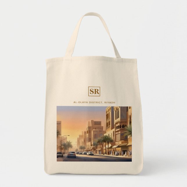 Bolsa Tote Ouro Hour Al-Olaya District, Riyadh Tote Bag (Frente)