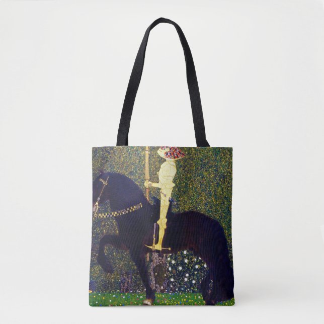 Bolsa Tote Ouro Knight, Gustav Klimt (Frente)