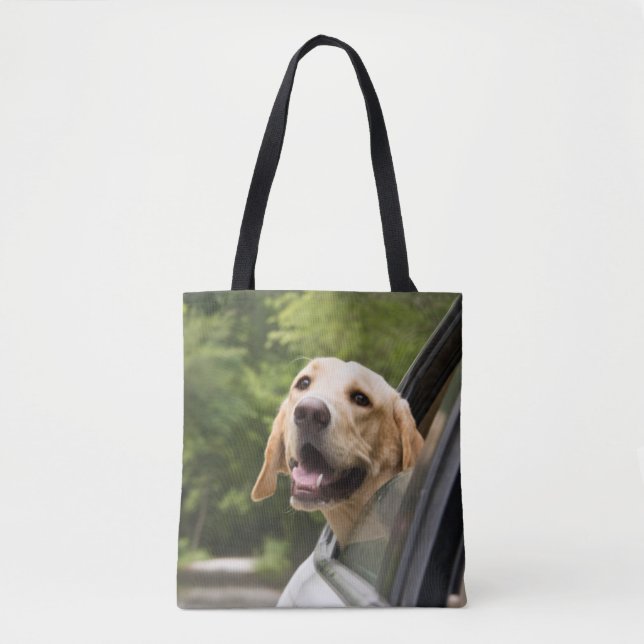 Bolsa Tote Ouro Labrador No Espelho Da Rearview (Frente)