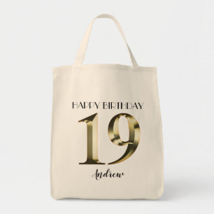 Bolsa Tote Ouro metálico 19.º aniversário