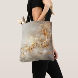 Bolsa Tote Ouro Musical Notes Digital Art