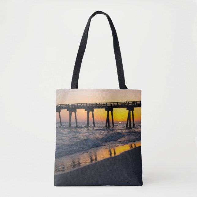 Bolsa Tote Ouro Panamá City Beach Sunset Reflection Bag (Frente)