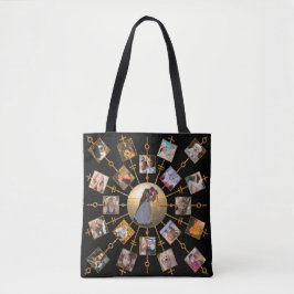 Bolsa Tote Ouro preto bonito das imagens da colagem 42 da