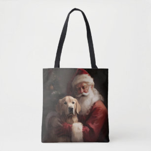 Bolsa Tote Ouro Retriever com Natal Clause