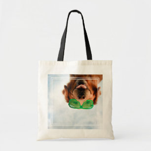 Bolsa Tote Ouro Retriever Com Óculos De Sol Verde