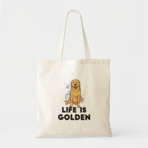 Bolsa Tote Ouro Retriever Dog - A Vida É Ouro