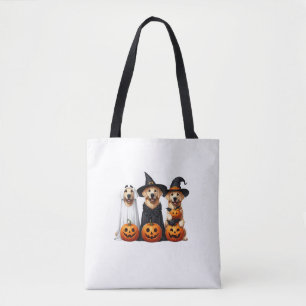 Bolsa Tote Ouro Retriever Ghost Halloween Dog