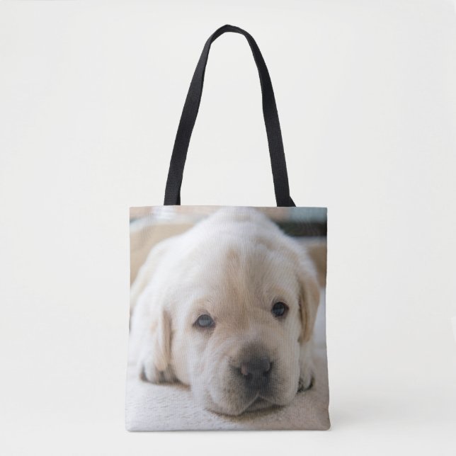 Bolsa Tote Ouro Sonolento Labrador (Frente)