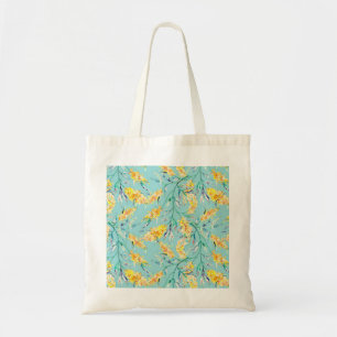 Bolsa Tote Ouro Wattle Branch em Azul