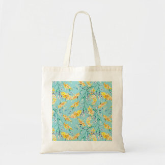 Bolsa Tote Ouro Wattle Branch em Azul