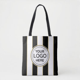 Bolsa Tote Ouros B&W do logotipo gráfico elegante