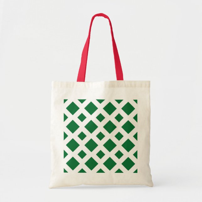 Bolsa Tote Ouros Verdes em Branco (Frente)