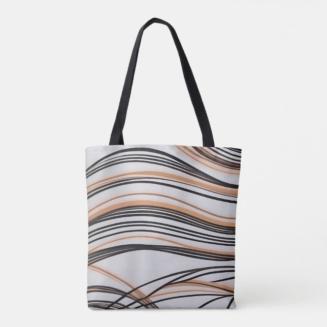 Bolsa Tote outono chic de linha na moda abstrato (Verso)