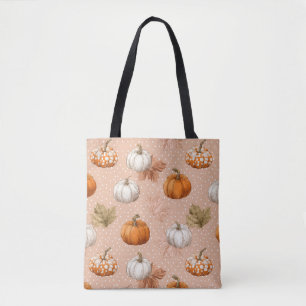 Bolsa Tote outono de colheita russa - Pumpkins & Leaves
