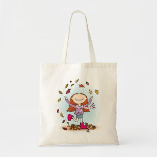 Bolsa Tote Outono/divertimento da queda na bota do rosa da