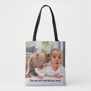 Bolsa Tote Ouvido do bebê que bebe o cão