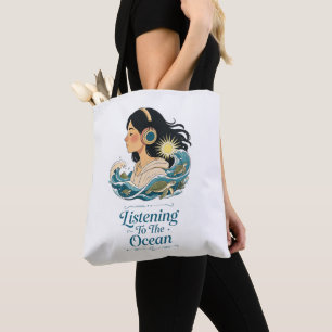 Bolsa Tote Ouvindo o Oceano