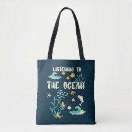Bolsa Tote Ouvindo O Oceano, Dia Da Terra,