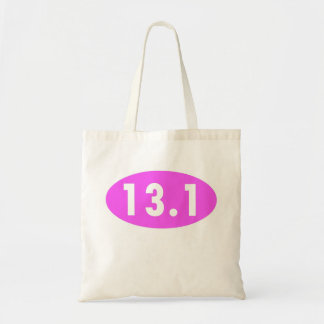 Bolsa Tote Oval da maratona do rosa 13,1 meio