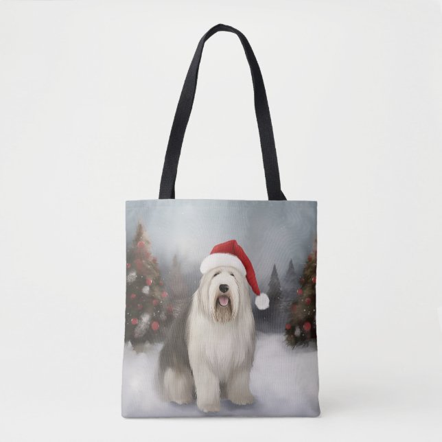 Bolsa Tote Ovelha Caçadeira de Neve (Frente)