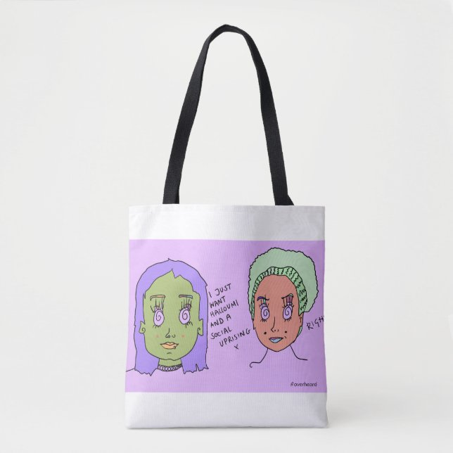 Bolsa Tote #overheard da sacola | de Halloumi | (Frente)