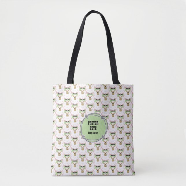 Bolsa Tote Ovinos Brancos Fluffy (Frente)