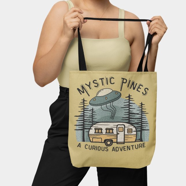 Bolsa Tote OVNI da Alienígena do Retro Sunset (Criador carregado)