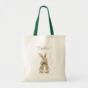 Bolsa Tote Ovo de Coelho Coelhinho Flor de Margarida