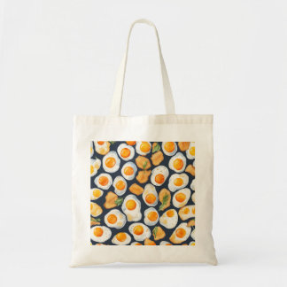 Bolsa Tote Ovo Frito & Torrada Padrão Seamless | Arte de Cozi