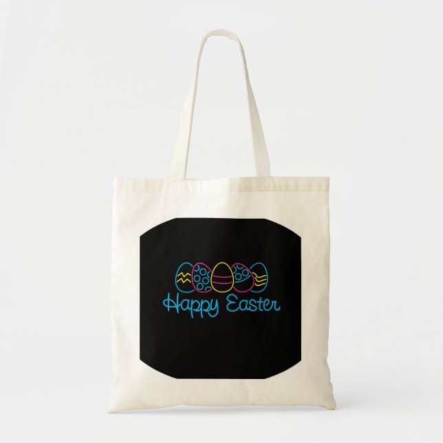 Bolsa Tote Ovos de neon - (Frente)