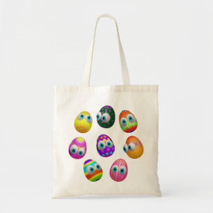 Bolsa Tote Ovos de Páscoa de desenho animado fofos e engraçad
