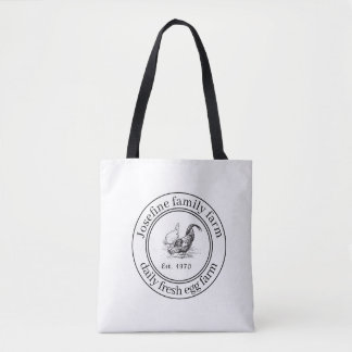 Bolsa Tote Ovos Frescos da Fazenda Galinheiro Fazenda Rústica